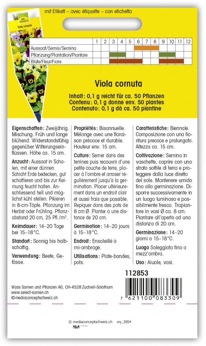 Viola cornuta 'Sorbet F1' Mischung – Bild 2