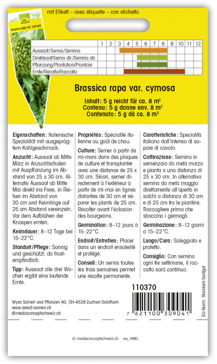 Stängelkohl 'Cima di rapa' – Bild 2